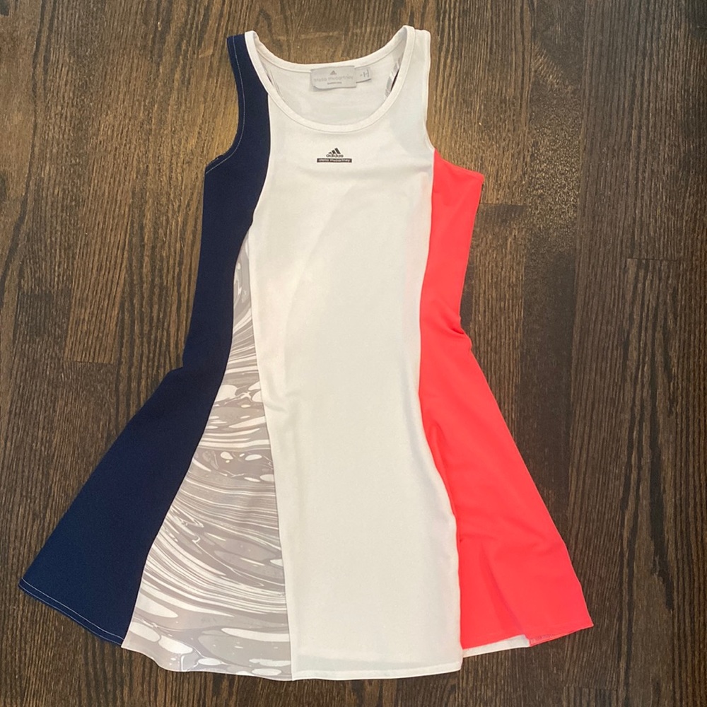 Adidas by Stella McCartney Colorblock Tennis Dress - White, Blue, Pink